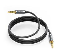 MMOBIEL Cable Aux de Audio Macho a Macho 3,5mm - 4-Pole TRRS Jacks - Cable Alargador Auriculares - Función de Audio y Micrófono - Compatible con Auriculares, Audífonos, Teléfono, etc. - 1m