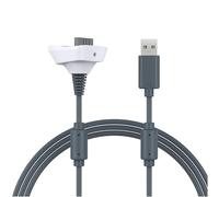 MMOBIEL Cable Cargador USB para Xbox 360/360 Slim Wireless Controller 1,8m Cable de Carga USB - Cable para Controlador Inalámbrico - Cargador USB Cable de Carga Rápida para Mando Consola (Blanco)