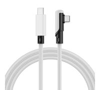 MMOBIEL Cable VR de Enlace USB-C a USB-C para Meta Quest 3S / 3/2 / Pro, Pico 4 Ultra / 4 y PC/Steam VR Cable Type-C de 90 Grados para Auriculares VR Gaming - Cable de Carga 5m - Blanco