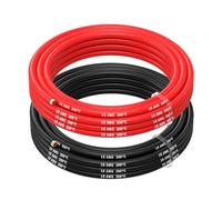 MMOBIEL Cables de batería rojo y negro de 10 AWG - 6 mm² de 2,5 m / 8,2 pies de longitud. Pinzas de conexión a batería con 1050 hilos eléctricos de silicona: para drones, camiones y turismos.