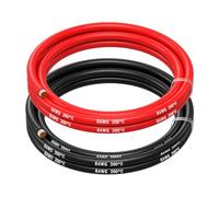 MMOBIEL Cables de batería rojo y negros de 8 AWG - 10 mm² de 1,5 m / 5 pies de longitud. Pinzas de conexión a batería con 1650 hilos eléctricos de silicona: para aeronaves, camiones y turismos