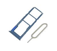 MMOBIEL - Cajón para Tarjetas Dual SIM de Repuesto Compatible con Samsung Galaxy A12-6,5 Pulgadas - 2020 INCLU. Pin SIM - Soporte para Tarjeta SIM - Azul