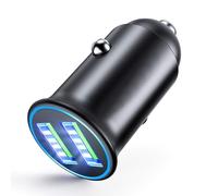 MMOBIEL Cargador de Coche 3.0 Multi Compact Tamaño del Pulgada Adaptador de Encendedor de Doble Puerto USB (5 V/4,8 A/30 W) Compatible con iPhone 17/16/15/14, iPad, Samsung S25/S24/S23, Xiaomi, OPPO