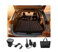 MMOBIEL Colchón Hinchable SUV para Coche Cama Inflable para Viajes y Camping - Bomba Eléctrica, Kit de Reparación, 3 Boquillas, 2 Almohadas y Bolsa de Transporte - Negro