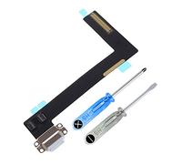 MMOBIEL Conector de Carga Compatible con iPad Air 2 (2014) / iPad 6 (2018) - Puerto de Carga - Dock Connector Cable Flex - Audio Jack/Micrófono/Antena Repuesto - Incl Destornilladores - Blanco
