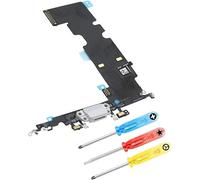MMOBIEL Conector de Carga Compatible con iPhone 8 Plus 2017 - Puerto de Carga - Dock Connector Cable Flex - Audio Jack/Micrófono/Antena Repuesto - Incl Destornilladores - Blanco