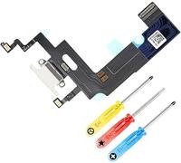 MMOBIEL Conector de Carga Compatible con iPhone XR - 6.1 Inch - 2018 - Puerto de Carga - Dock Connector Cable Flex - Audio Jack/Micrófono/Antena Repuesto - Incl Destornilladores - Blanco