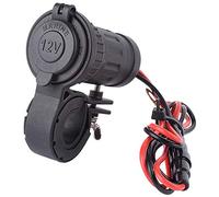 MMOBIEL Conector Impermeable para Encendedor eléctrico para Motocicleta. 12V-24V con Mango 22-30mm. Incl Cableado 60cm