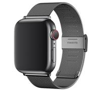 MMOBIEL Correa Metálica Compatible con Apple Watch Correa 42mm 44mm 45mm 49mm - Pulsera de Metal de Acero Inoxidable Recambio Compatible con iWatch Ultra / 2 SE, Series 9 8 7 6 5 4 3 2 1 - Negro