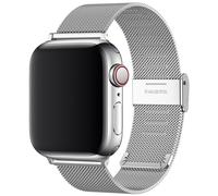 MMOBIEL Correa Metálica Compatible con Apple Watch Correa 42mm 44mm 45mm 49mm - Pulsera de Metal de Acero Inoxidable Recambio Compatible con iWatch Ultra / 2 SE, Series 9 8 7 6 5 4 3 2 1 - Plata