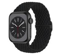 MMOBIEL Correa Trenzada Solo Loop Compatible con Apple Watch Band 42mm 44mm 45mm 49mm - Pulsera Elástica de Recambio Compatible con iWatch Ultra / 2 SE, Series 9 8 7 6 5 4 3 2 1 - Negro