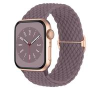 MMOBIEL Correa Trenzada Solo Loop Compatible con Apple Watch Band 42mm 44mm 45mm 49mm - Pulsera Elástica de Recambio Compatible con iWatch Ultra / 2 SE, Series 9 8 7 6 5 4 3 2 1 - Morado