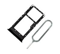 MMOBIEL Doble Recambio de Bandeja para Ranura de Tarjeta SIM Compatible con Xiaomi Poco M4 Pro 5G / Redmi Note 11T 5G - Incluye Junta de Goma y Sim Pin - Negro