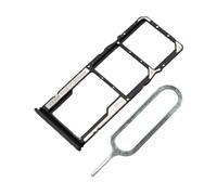 MMOBIEL Doble Recambio de Bandeja para Ranura de Tarjeta SIM Compatible con Xiaomi Redmi Note 11E / Redmi Note 11R / Poco M4 / Poco M5 - Incluye Junta de Goma y Sim Pin - Negro