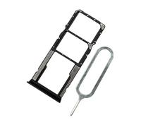 MMOBIEL Doble Recambio de Bandeja para Ranura de Tarjeta SIM Compatible con Xiaomi Redmi Note 12 4G - Incluye Junta de Goma y Sim Pin - Negro