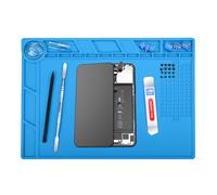 MMOBIEL Esterilla de reparación y soldadura de silicona - 35 x 25 cm - Esterilla de silicona resistente al calor hasta 500 °C - Alfombrilla de banco de trabajo para trabajos de soldadura, teléfonos