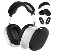MMOBIEL Funda de Silicona para AirPods MAX Auriculares Funda de Silicona para Almohadillas, Case para Auriculares/Diadema - Protector de Suave Antiarañazos - Negro