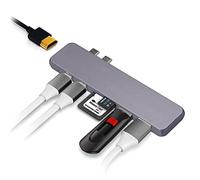 MMOBIEL Hub 7 en 1 USB C para MacBook Pro -Air Tipo Doble USB-C - Thunderbolt 3 5K 60HZ - Adaptador