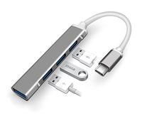 MMOBIEL Hub de Datos Ultrafino de 4 Puertos USB Type-C a USB 3.0 Compatible con Macbook Mac Pro/Mini iMac Surface Pro XPS Notebook PC USB Flash Drives Mobile HDD