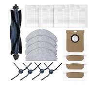 MMOBIEL Kit de 17 Piezas para Eufy G50 Hybrid / L60 Hybrid 1 Cepillo Principale, 4 Bolsas para Polvo, 4 Paños de Fregado, 4 Filtros & 4 Cepillos Laterales