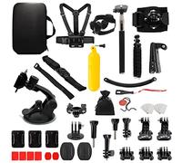 MMOBIEL Kit de Accesorios de cámara de acción 50 en 1 Compatible con GoPro Hero 11 10 9 8 7 6 5 4, GoPro MAX, Fusion, dji Osmo Action, AKASO, Insta 360, etc. - Incluye Soporte de Cabeza de cámara de