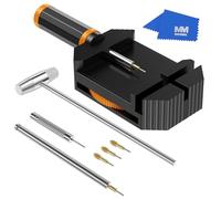 MMOBIEL Kit de Herramientas de reparación de Correa de Reloj, Herramienta de reparación de relojero con botón de Resorte de Acero, Negro - Martillo, Moderno