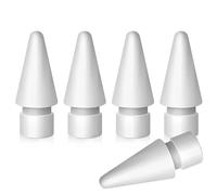 MMOBIEL Puntas de Lápiz Compatibles con Apple Pencil de 1.ª Gen & 2.ª Gen/USB-C/Pro - 5 Piezas - Puntas de Repuesto compatibles con Apple Pencil - Puntas de Lápiz iPencil de Repuesto - Blanco