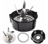 MMOBIEL Recambio de 6 palas para triturador de hielo Conjunto extractor de cuchillas en cruz compatible con batidoras Oster y Osterizer Incl tapón para la base del vaso y arandela de sellado de caucho