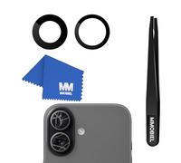 MMOBIEL Recambio de Cristal de Cámara Trasera Compatible con iPhone 17 - Cristal de Cámara Trasera - Adhesivo, Pinza y Paño Preinstalados