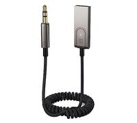 MMOBIEL Receptor Bluetooth para Coche AUX USB - Adaptador Bluetooth para Coche Audio Jack 3.5mm - Adaptador USB-A Conector de 3,5 mm con Micrófono - por Música y Llamadas con Manos Libres