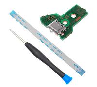 MMOBIEL Reemplazo del puerto de carga para el controlador de PlayStation PS4 modelo Dualshock 4: JDS-040 Cable flexible de 12 pines con Incl. (+) Destornillador