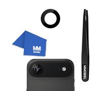 MMOBIEL Repuesto de Cristal de Cámara Trasera Compatible con iPhone 17 Air - Cristal de Cámara Trasera - Adhesivo Pre-Instalado, Pinza y Paño