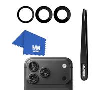 MMOBIEL Repuesto de Cristal de Cámara Trasera Compatible con iPhone 17 Pro/17 Pro MAX - Cristal de Cámara Trasera - Adhesivo Pre-Instalado, Pinza y Paño