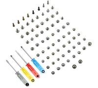 MMOBIEL Set Completo de Tornillos de reemplazo compatible con iPhone 12 Pro 6.1 Pulg. Incl. 2 Tornillos Pentalobulados en Cada Color Incl. 4 Destornilladores