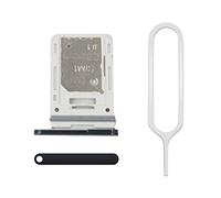 MMOBIEL Soporte de bandeja de ranura para tarjeta SIM doble de repuesto compatible con Samsung Galaxy S21 FE 5G - 6.4 pulgadas - 2022 - Incluye pin SIM - Negro