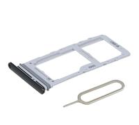 MMOBIEL Soporte de bandeja de ranura para tarjeta SIM doble de repuesto compatible con Samsung S20 Plus/S20 Ultra 2020, incluye pin SIM, color negro