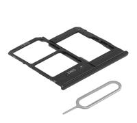 MMOBIEL Soporte de bandeja de ranura para tarjeta SIM dual compatible con Samsung Galaxy A20e 2019, incluye pin SIM, color negro