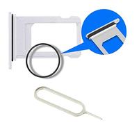 MMOBIEL - Soporte de Repuesto para Tarjeta SIM Compatible con iPhone 12-6.1" - 2020 con Junta de Goma y Pin SIM, Color Blanco