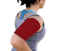 MMOBIEL Soporte Teléfono para Correr Elástico - Talla L - 12-15 Pulgadas Circunferencia del Brazo - Brazalete Deportivo Soporte de Teléfono para Correr, Ciclismo y Otros Deportes - Rojo Oscuro