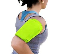 MMOBIEL Soporte Teléfono para Correr Elástico - Talla XL - 15-19 Pulgadas Circunferencia del Brazo - Brazalete Deportivo Soporte de Teléfono para Correr, Ciclismo y Otros Deportes - Verde Neón