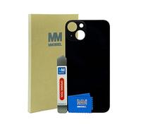 MMOBIEL Tapa Trasera Compatible con iPhone 13-6.1 Inch - 2021 - Parte Trasera Vidrio - Midnight/Negro - Incluyendo la Herramienta de Apertura