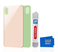 MMOBIEL Tapa Trasera de Vidrio Real de Reemplazo Compatible con iPhone XS MAX 6.5 pulg. (Oro), Incl. Herramientas