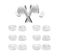 MMOBIEL Tapones para los oídos de silicona para Samsung Galaxy Buds 3 Pro 3 pares (S/M/L) - Antideslizantes, aislamiento de ruido, ajuste cómodo - Se adapta a la funda de carga - Blanco