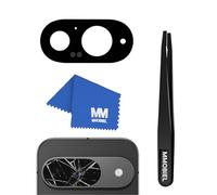 MMOBIEL Vidrio para Lente Cámara Trasera Compatible con Google Pixel 9 - Cristal de la Objetivo Posterior Reemplazo - Incluye Adhesivo de Doble Cara, Pinza y Paño