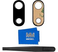 MMOBIEL Vidrio para Lente Cámara Trasera Compatible con iPhone 7 Plus / 8 Plus - Cristal de la Objetivo Posterior Reemplazo - Incl. Pinzas y Limpiador - Negro