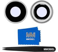 MMOBIEL Vidrio para Lente Cámara Trasera Compatible con iPhone XR - 6.1 Inch - 2018 - Cristal de la Objetivo Posterior Reemplazo Incl. Pinzas y Limpiador - Blanco