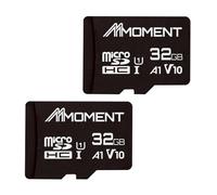 MMOMENT Tarjeta micro SD de 32 GB (paquete de 2) A1, UHS-I, U1, V10, compatible con clase 10, velocidad de lectura de hasta 90 MB/s, adaptador SD incluido
