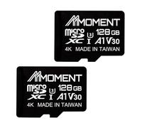 MMOMENT Tarjeta micro SD Jolly de 128 GB (paquete de 2), A1 U3 V30, hasta 100 MB/s