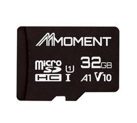 MMOMENT Tarjeta micro SDHC, compatible con A1, UHS-I, U1, V10, Clase 10, velocidad de lectura de hasta 90 MB/s, adaptador SD incluido (32 GB, negro - A1, U1, V10)