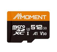 MMOMENT Tarjeta micro SDXC de 512 GB, compatible con A1, V30, UHS-I, U3, clase 10, velocidad de lectura de hasta 95 MB/s, velocidad de escritura de hasta 70 MB/s, adaptador SD incluido